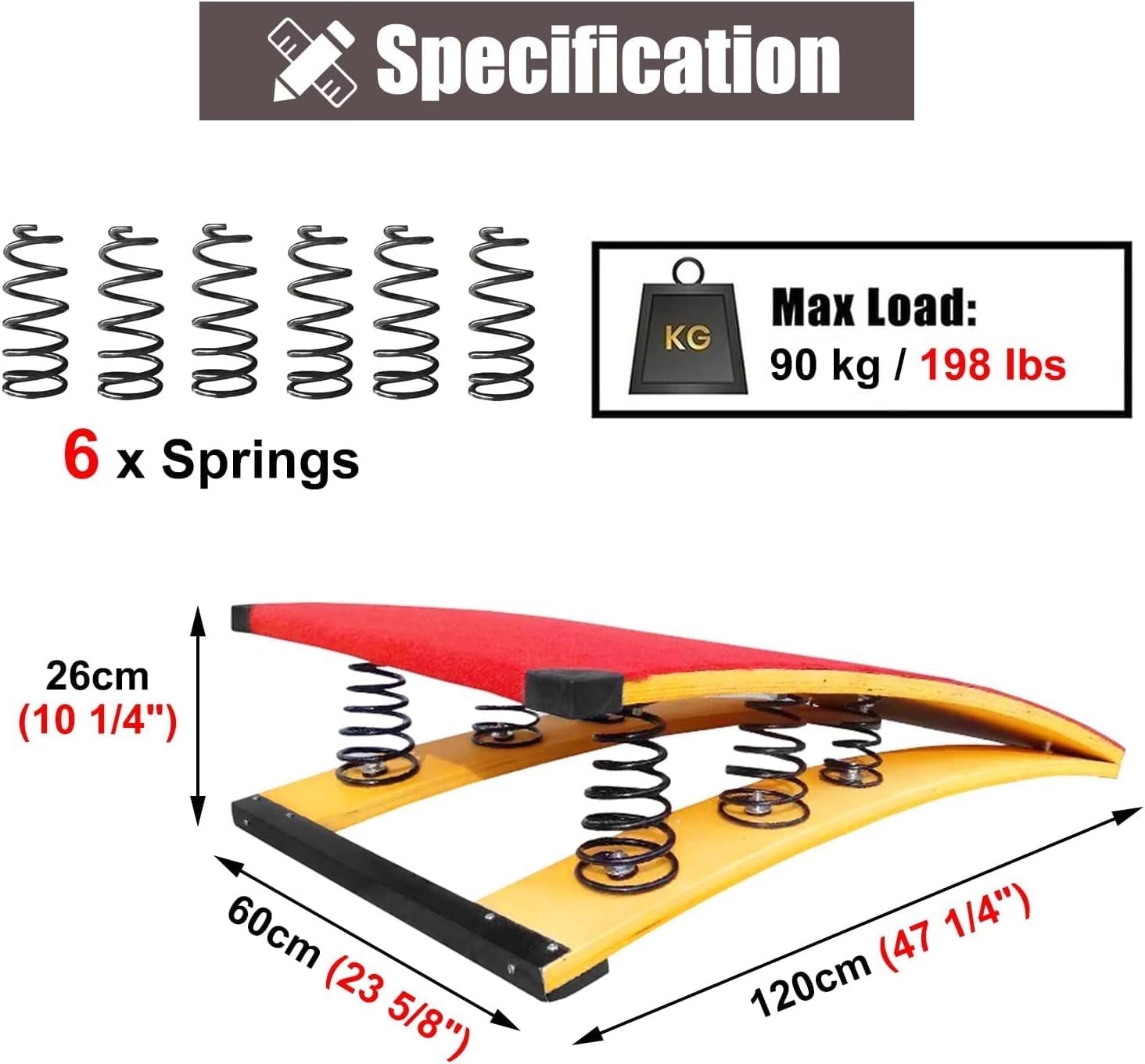 High Jump Spring Board Vault Gymnastics Spring Board Home Floor Adult Springboard School Gymnast Training Equipment Portable Springboard 6 Springs Included Landing practice art project assisted spring
