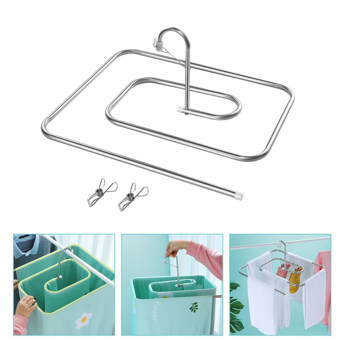 Stendibiancheria e Asciugatura Veloce con Clip in Acciaio Inossidabile a Spirale Design Salvaspazio per Lenzuola e Coperte su Balcone e Stanza