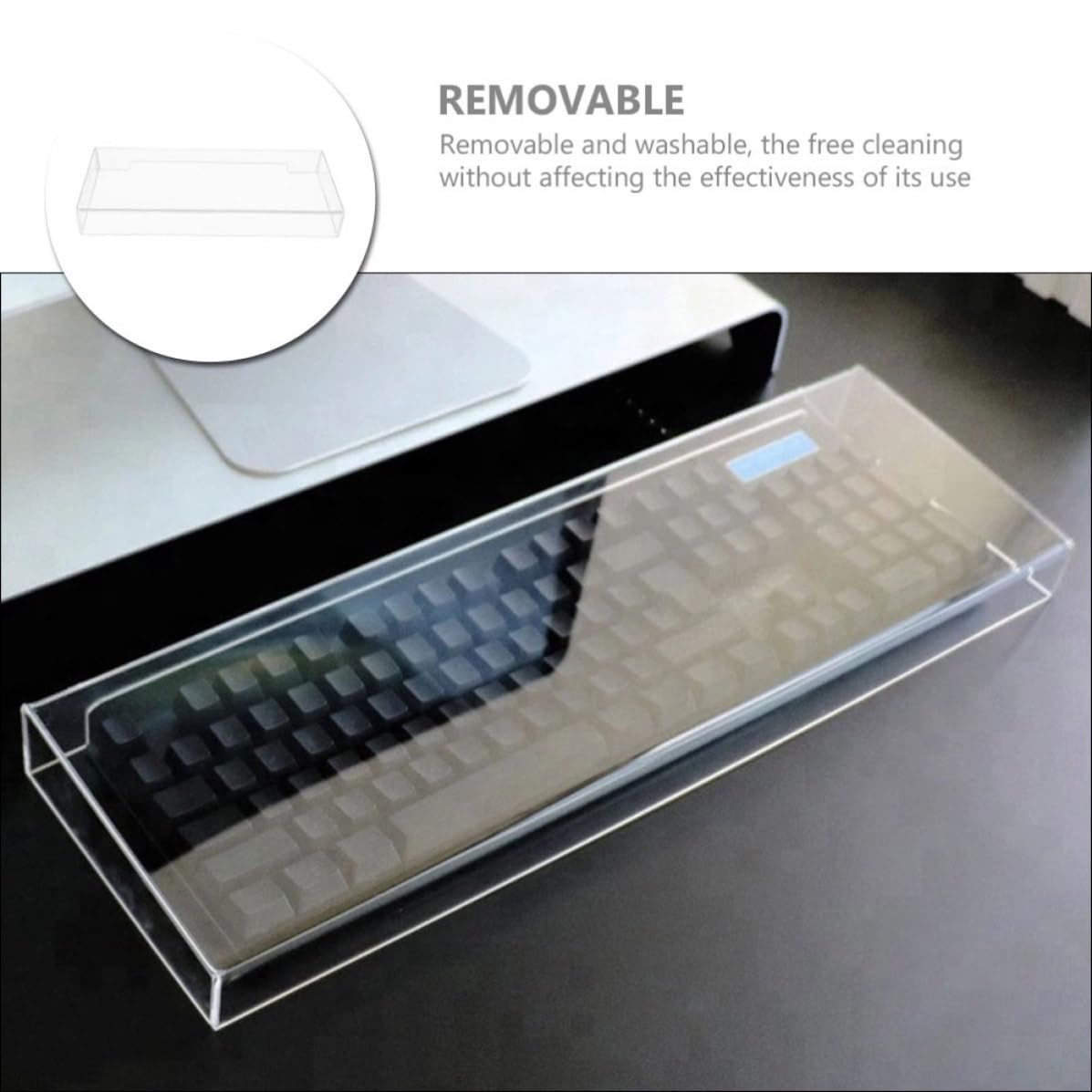 Transparente Tastaturschutzhülle Staubschutz für Acryl mit Desktop