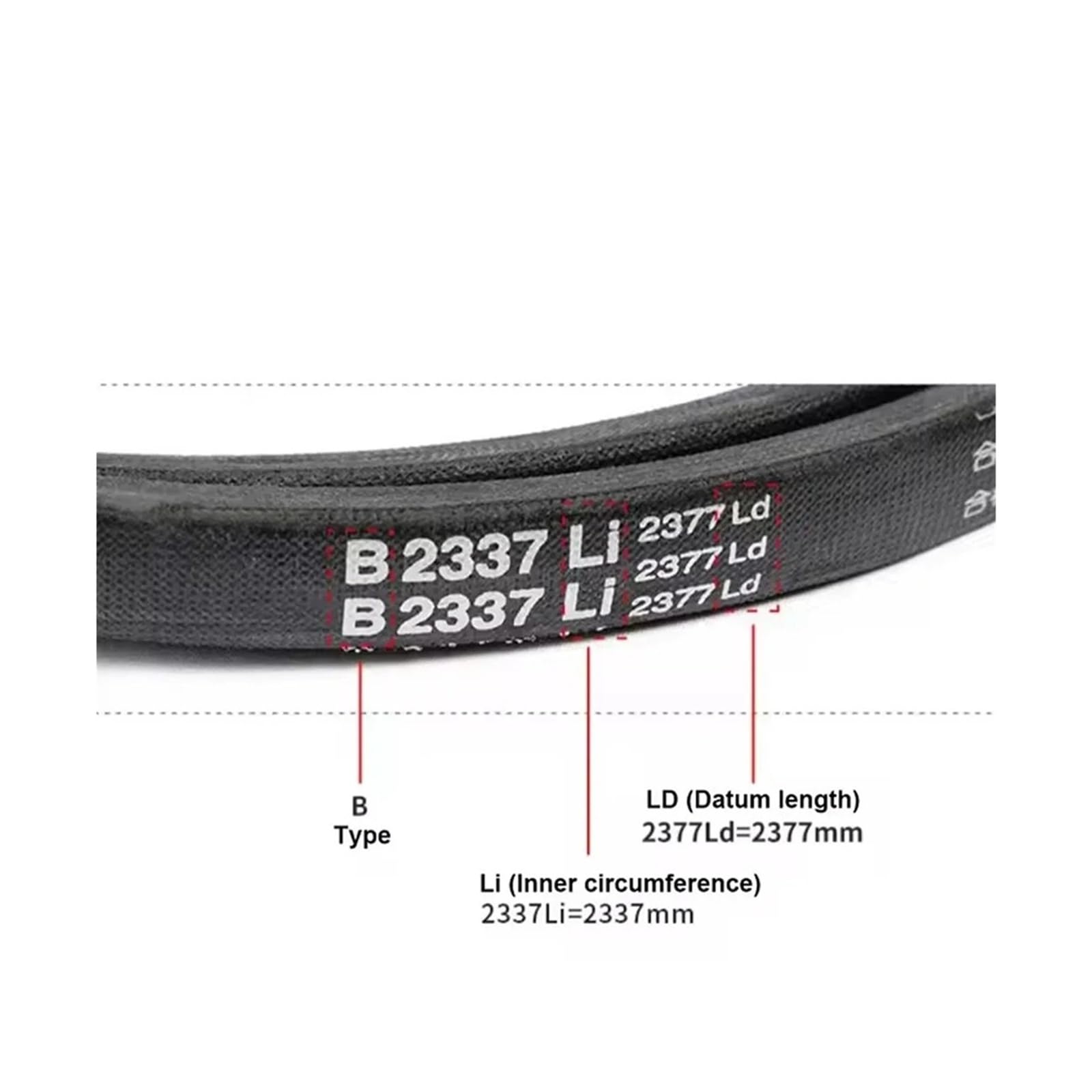 Cinghia trapezoidale sezione B metrica da B-3500 a B-4950 Cinghie di trasmissione triangolari for tosaerba larghezza 17 mm x 11 1 pezzo(Li 4300mm)