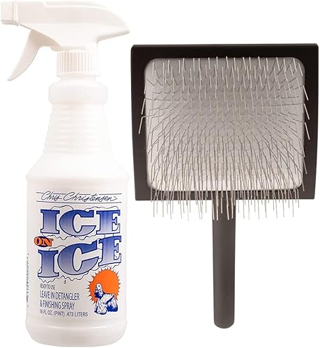 Miniatura 1 de Chris Christensen Spray desenredante y acabado  cepillo para perro desenredador hielo sobre hielo y aerosol de acabado añade elasticidad y