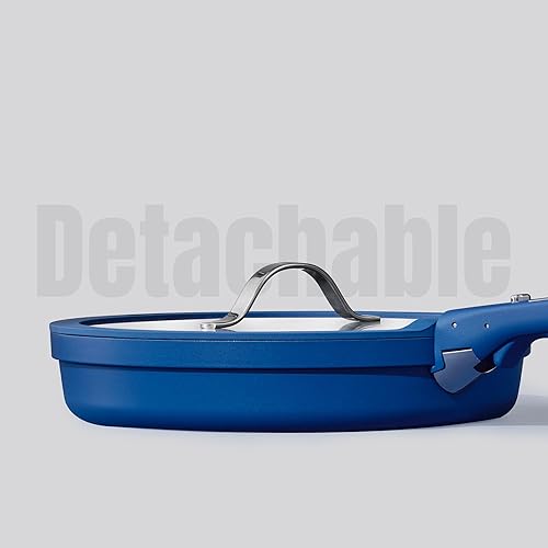 Miniatura 3 de CAROTE Juego de 8 sartenes antiadherentes de 3 tamaños (8, 10, 12 pulgadas), sartenes antiadherentes de cocina con mango desmontable, sartén de