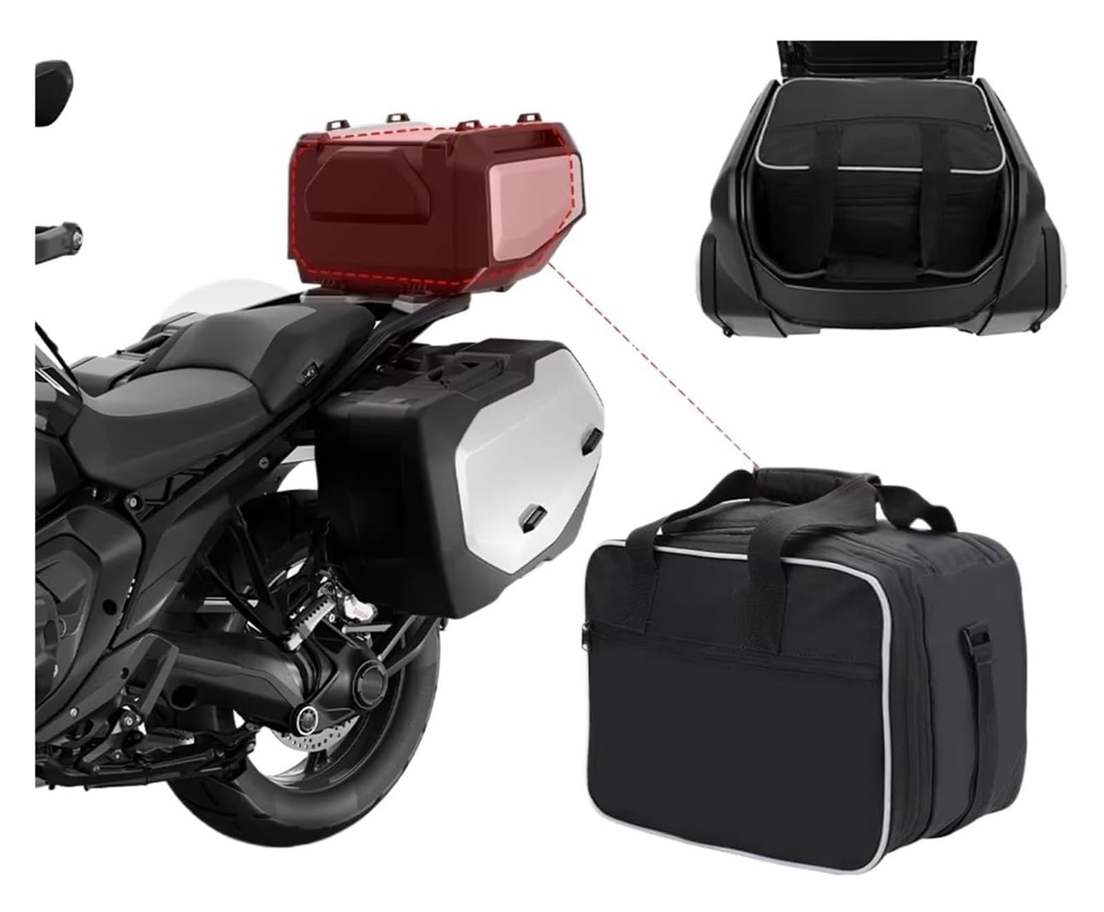 Moto Paraurti Borsa per BMW per R1300GS per LC per Adventure per ADV 2024 per Vario Borse Interne per Moto da Sella Valigie Bagagli(3pcs Bags)