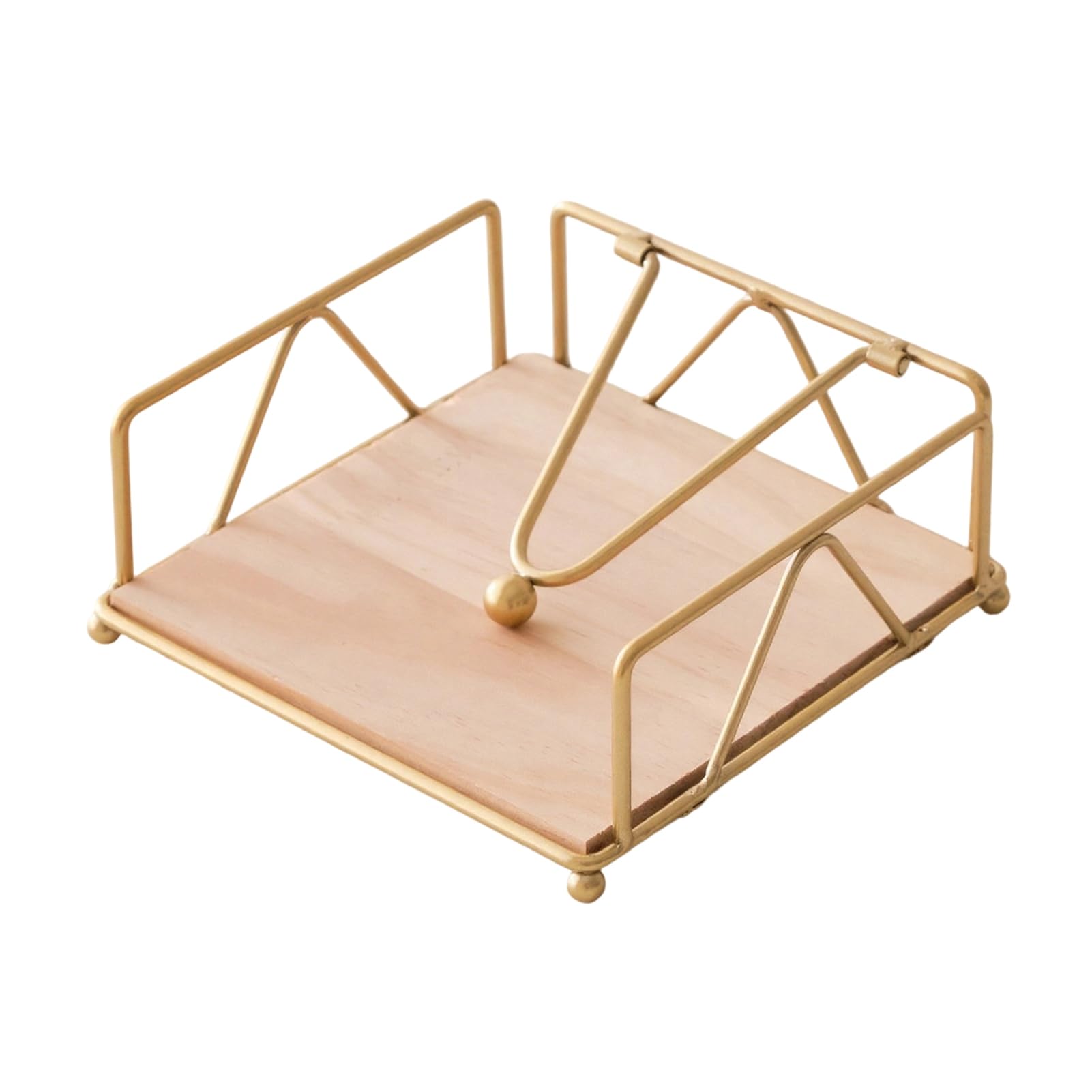 Glifora Napkin Holder for Table - Flat Napkin Dispenser with Weighted Arm, Square Cocktail Paper Holder for Kitchen, Dining Room and Restaurant Decor