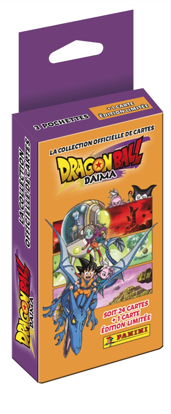 Panini Dragon Ball Daima Trading Cards – Blister Pack of 3 Sleeves + 1 Limited Edition Card