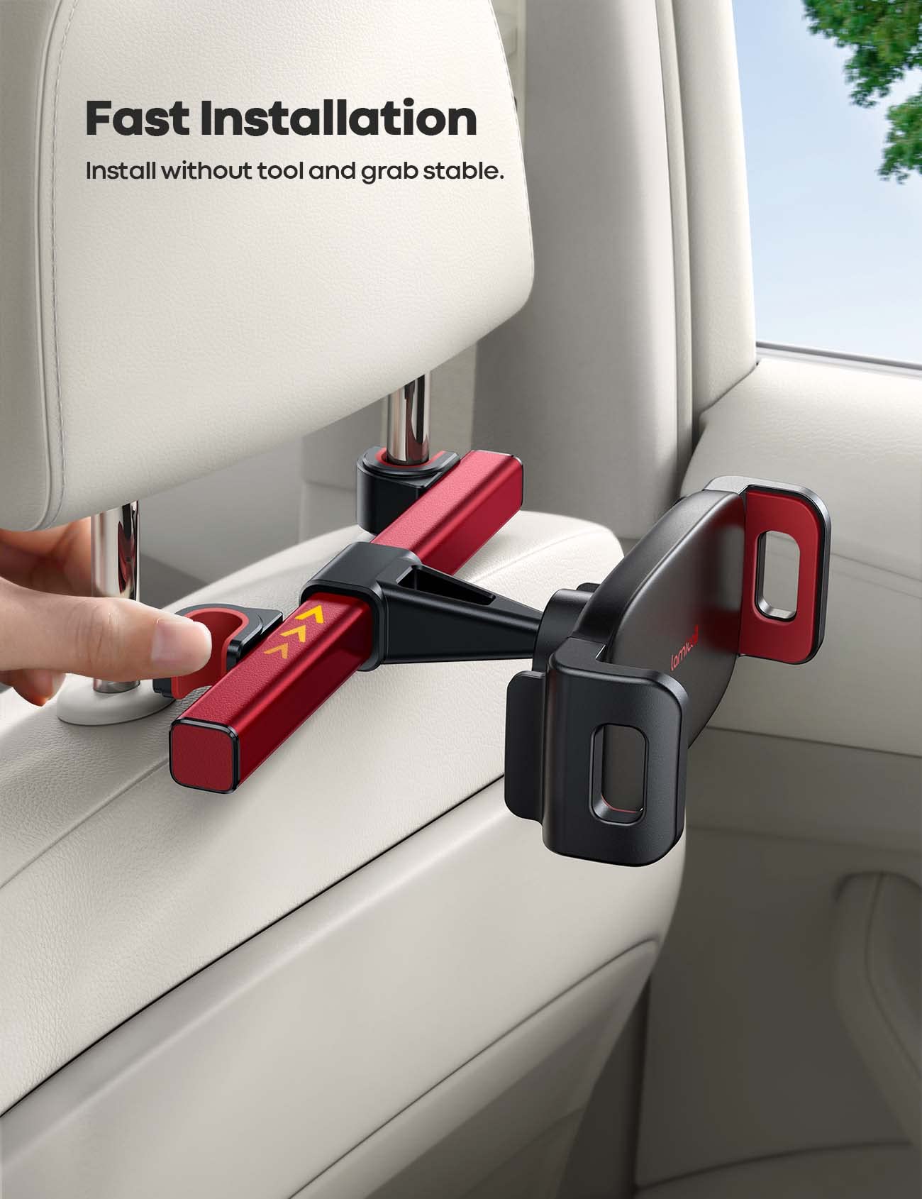 Lamicall Supporto Tablet Poggiatesta Auto, Universale Porta Supporto Tablet come 2022 iPad Pro 9.7, 10.5, 12.9, iPad Air mini 2 3 4, per iPhone, Samsung Tab, altri 4.7-13 pollici