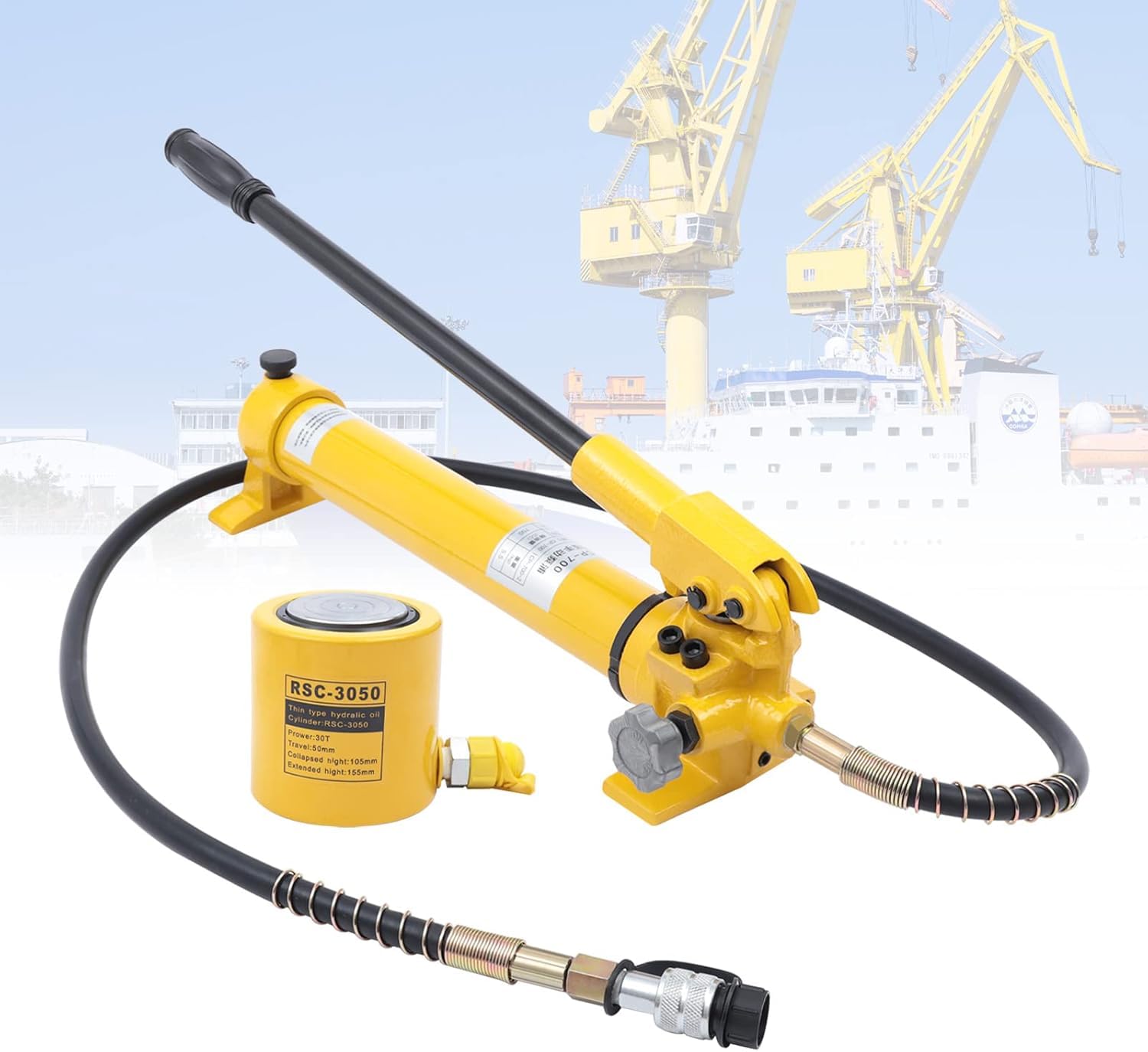 30 ton RSC-3050 hydrauliczny podnośnik taranowy supercienki podnośnik hydrauliczny o niskim profilu i pompa ręczna supercienki przemysłowy podnośnik zestaw zasilający do maszyn budowlanych wsparcie