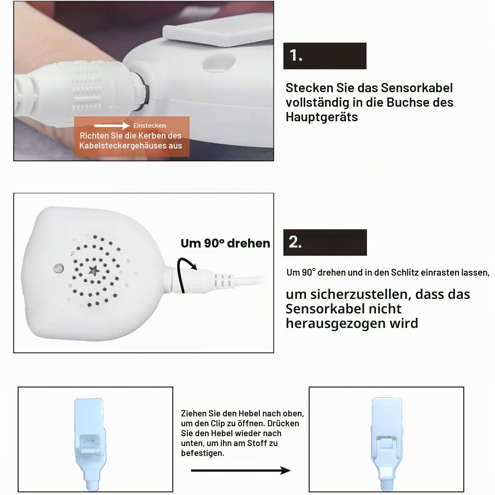 Bettnässalarm für Jungen & Mädchen: USB-aufladbar, mit Musikoption, Vibrationsalarm und Musikoption+Vibrationsalarm – Vereinfachung des Nachttime-Toilettentrainings