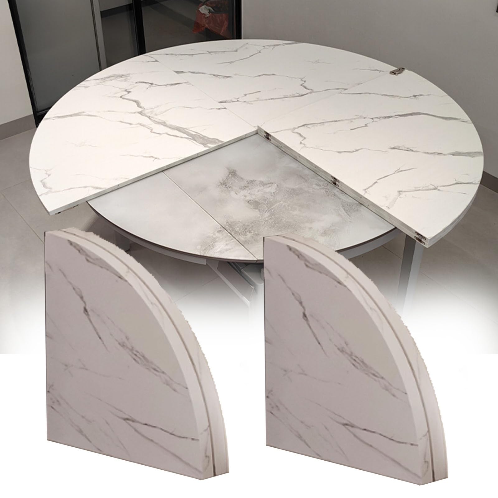 Table à manger ronde pliable pour accueillir 5 à 20 personnes sans manquer d'espace