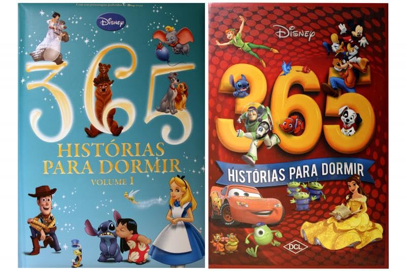 Kit de livros infantis - Disney 365 Histórias para Dormir - 2 vol - Crianças 3+ anos