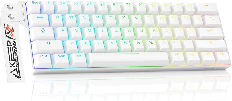 DAREU EK60 HE Teclado Mecanico 8K Hz Rapid Trigger, Teclado magnético con Cable al 60% con Cinta Decorativa extraíble, precisión RT de 0,01 mm, interruptores de Efecto Hall, RGB, para PC/Mac