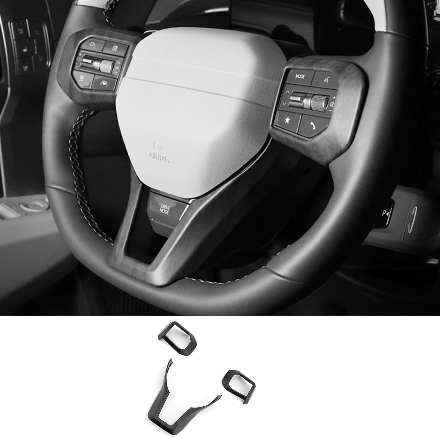 ABS Car Steering Wheel Frame Cover Compatible with Kia K4 GT GT-Line 2025 Kia EV6 GT-Line 2025 Kia EV3 GT-Line Kia EV4 GT-Line Accessories (Wood Grain Style) - Image 5