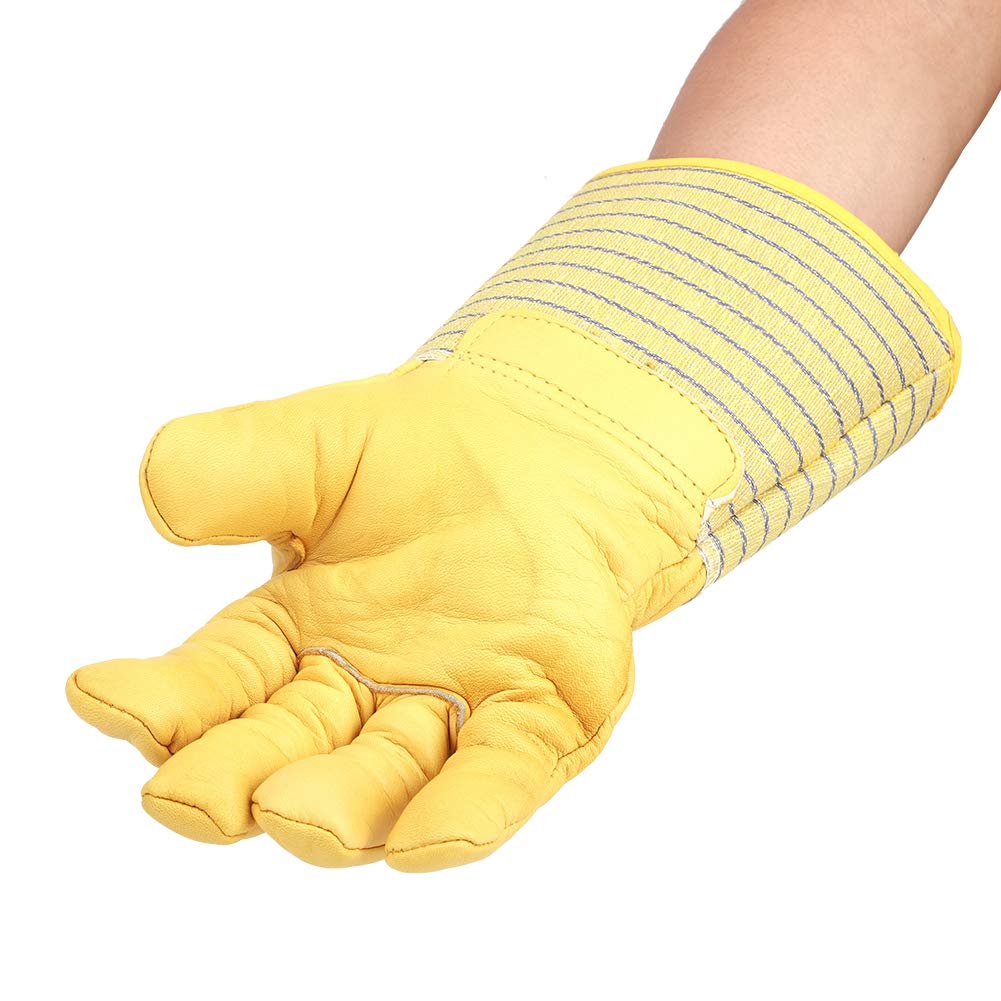 Hopcd Guanti criogenici, -180 ℃ a -250 ℃ Guanti protettivi Impermeabili per la Protezione delle Mani in azoto Liquido per Sicurezza di Lavoro congelata, Antivento, Polsino Lungo, Unisex