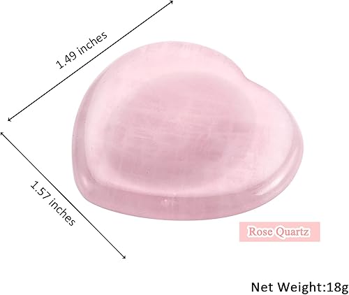 Miniatura 6 de Jovivi Piedra natural de cuarzo rosa amatista para el pulgar, tallada a mano, piedra curativa en forma de corazón para aliviar la ansiedad y el