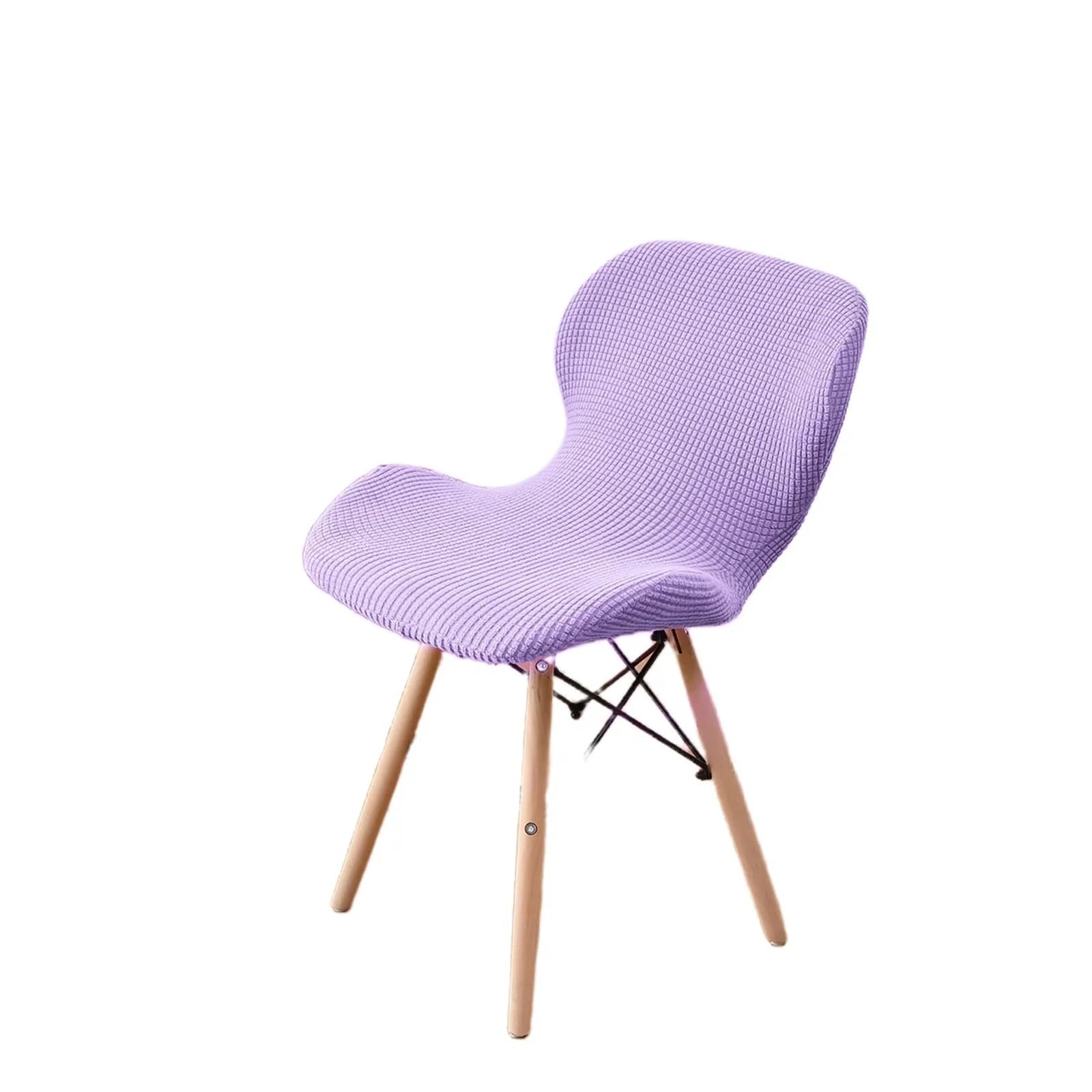 SHBHWS Jacquard Adjustable Shell Chair Cover Dining Room Round Back Streach Home Elastic Luxury Hotel Banquet Stool for Hotel, Banquet(Purple)