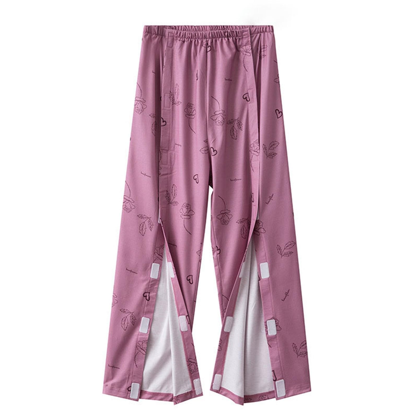 Homewear - Set da donna caldo, per la casa da donna, morbido, caldo, invernale, per l'ospedale, lungo, con bottoni, pigiama, casual, confortevole, a maniche lunghe, da jogging