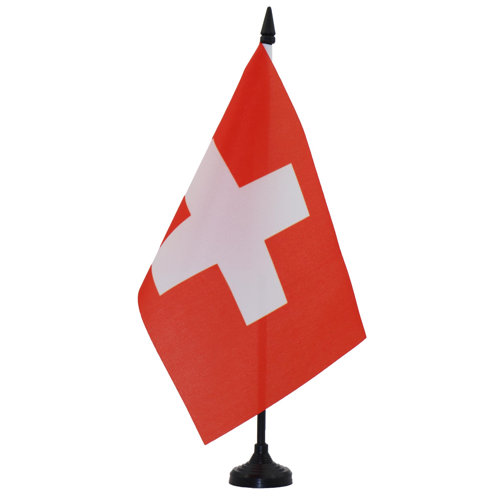 AZ FLAG Switzerland Table Flag 6x8 in 100D Polyester Plastic Base