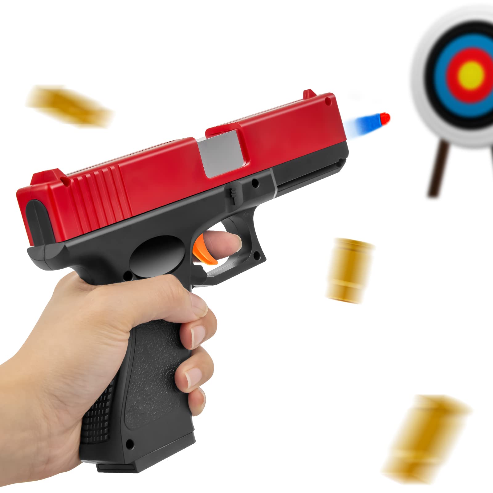 Buy Soft Bullet Toy Gun with Shell Ejection & Pull Back Action, Toy