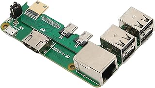 Bewinner RPi GPIO Expansion Module Board for RPi Zero 2W, USB2.0 RJ45 Network Port Adapter Board, 100M Self Adaptive, GPIO Extension Board for General Computer