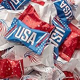 Candy Envy - Patriotic USA Buttermints - 13 oz. Bag - Approximately 100 Individually Wrapped Mints - Fourth of July Memorial Day Party Candy Favors