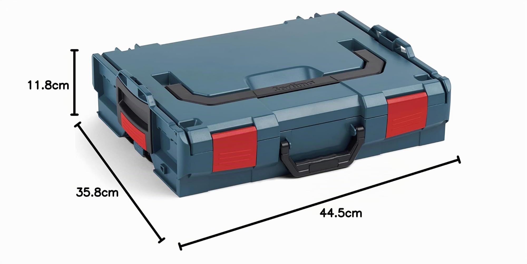 Bosch Sortimo L-Boxx 102 Werkzeugkoffer-Set • professional blau ohne Logo • bestückt mit Kleinteile-Einsatz 5-fach und Deckeleinlage