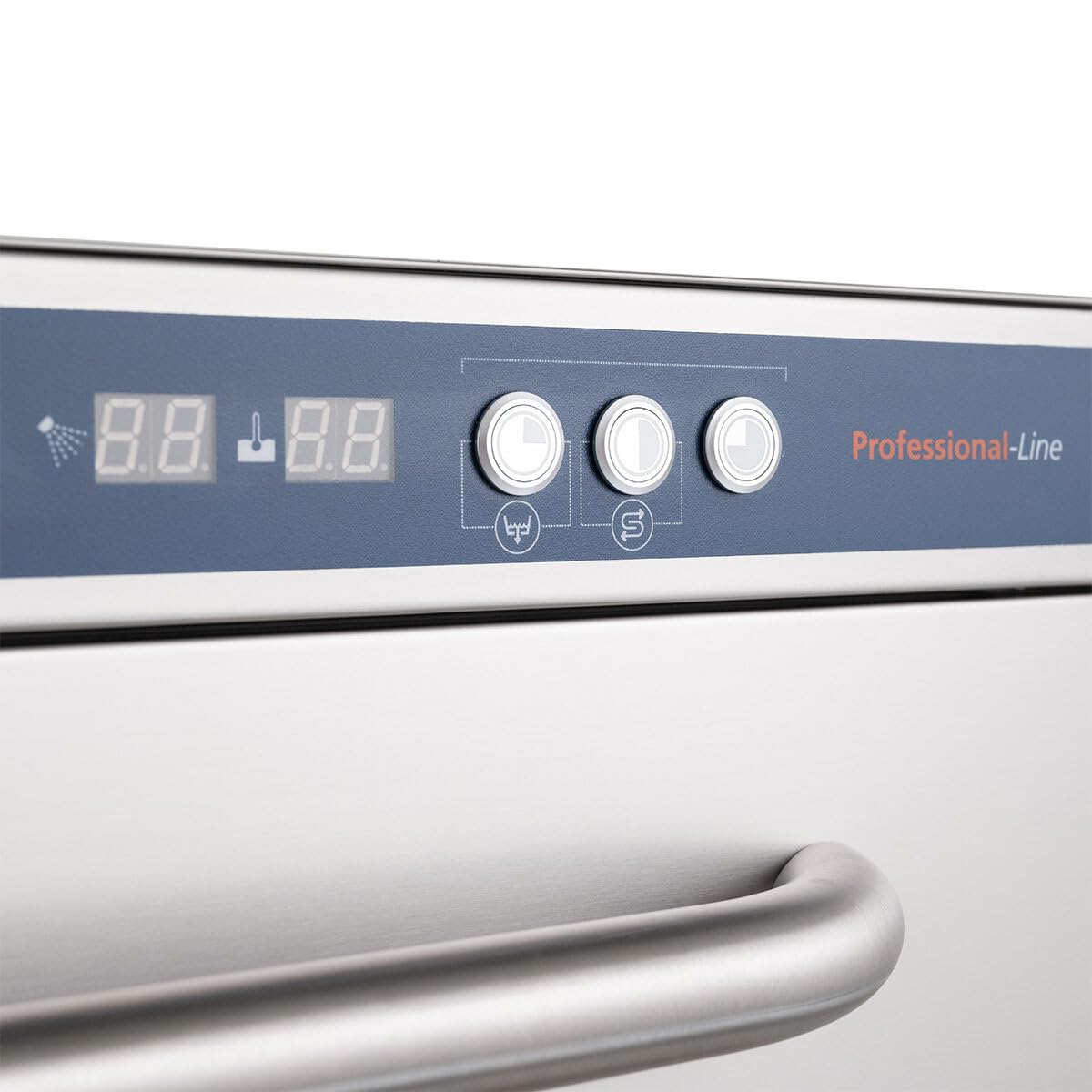 GastroHero Gläserspülmaschine, 40x40 cm, 230 V, Edelstahl PROFI-GLSM40SL | 30 Körbe/Stunde, mit Ablaufpumpe, Reiniger- & Klarspüldosierer, Made in Europe, 270 mm Einschubhöhe, 3 variable Spülprogramme
