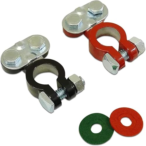 2 terminales de pila de energía automotriz, 1.41 x 2.2 pulgadas, abrazaderas de terminal negativo positivo de cobre puro, conector de cableado de disponible en Yaxa Venezuela