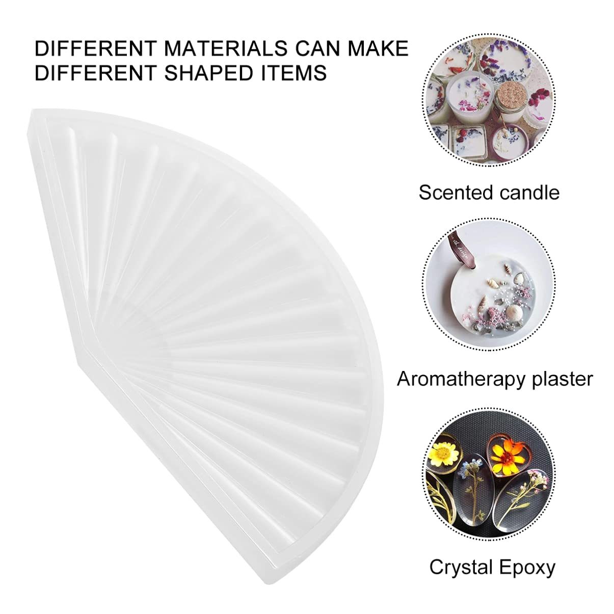 Lot De 2 Moules En Silicone En Forme D'éventail Pliable En