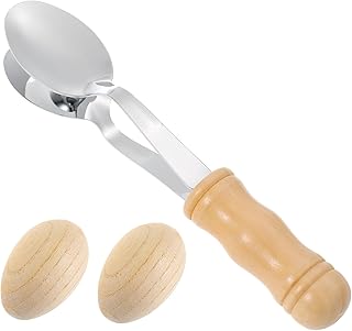 ABOOFAN 1 Set Musical Spoon Musical Maracas Percussion Instrument for Kids Instrument Toys Rhythm Spoon Music Spoons Instruments Percussion Egg Toy Kids Toys Washboard Wooden Child Ballad