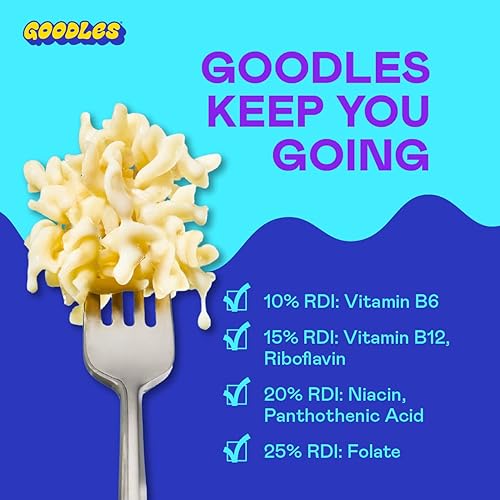 Miniatura 4 de Goodles Twist My Parm Mac & Cheese - Paquete de 4, 6 onzas, 0.49 oz de proteína, 0.25 onzas de fibra con prebióticos, 21 nutrientes a base de