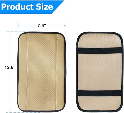 Miniatura 2 de Tapete de almacenamiento para reposabrazos de automóvil, funda de cuero de fibra para consola central de automóvil, accesorios para protección