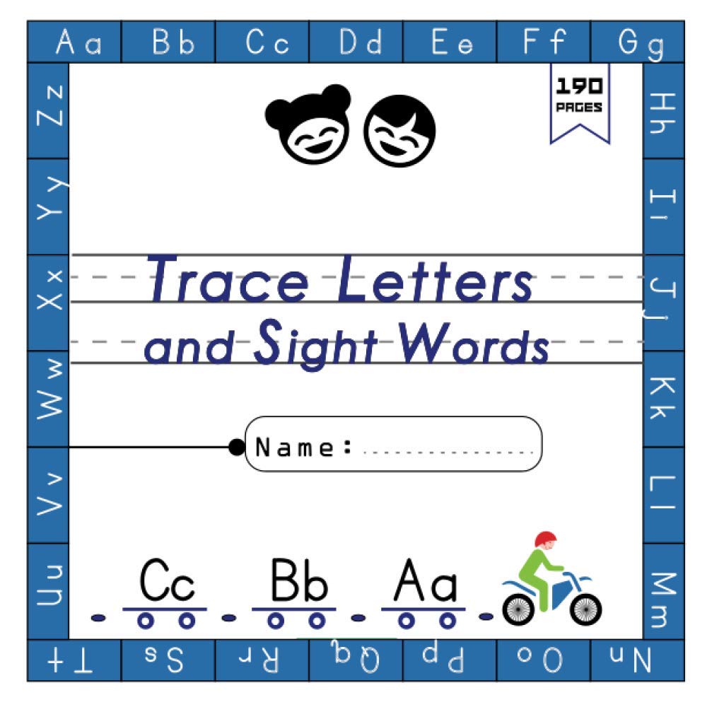 Trace Letters and Sight Words: Trace Letters of the Alphabet and Sight Words for Kids | Trace Sight Words Workbook| Spelling Writing Reading Workbook |1st, 2nd,3rd Grades | 8.5 X 8.5 Inches |140 Pages