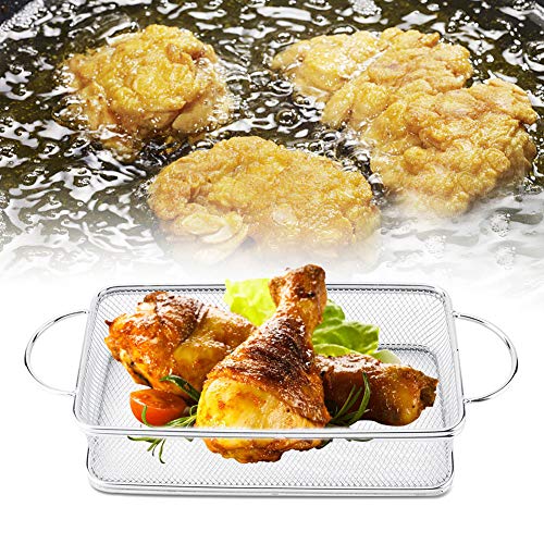 A sixx Frituurmand, van roestvrij staal, voor frituurmand, multifunctioneel, voor het knutselen van friet, knapperen, uienschijven, kip (27 x 12 x 6 cm) - Image 5