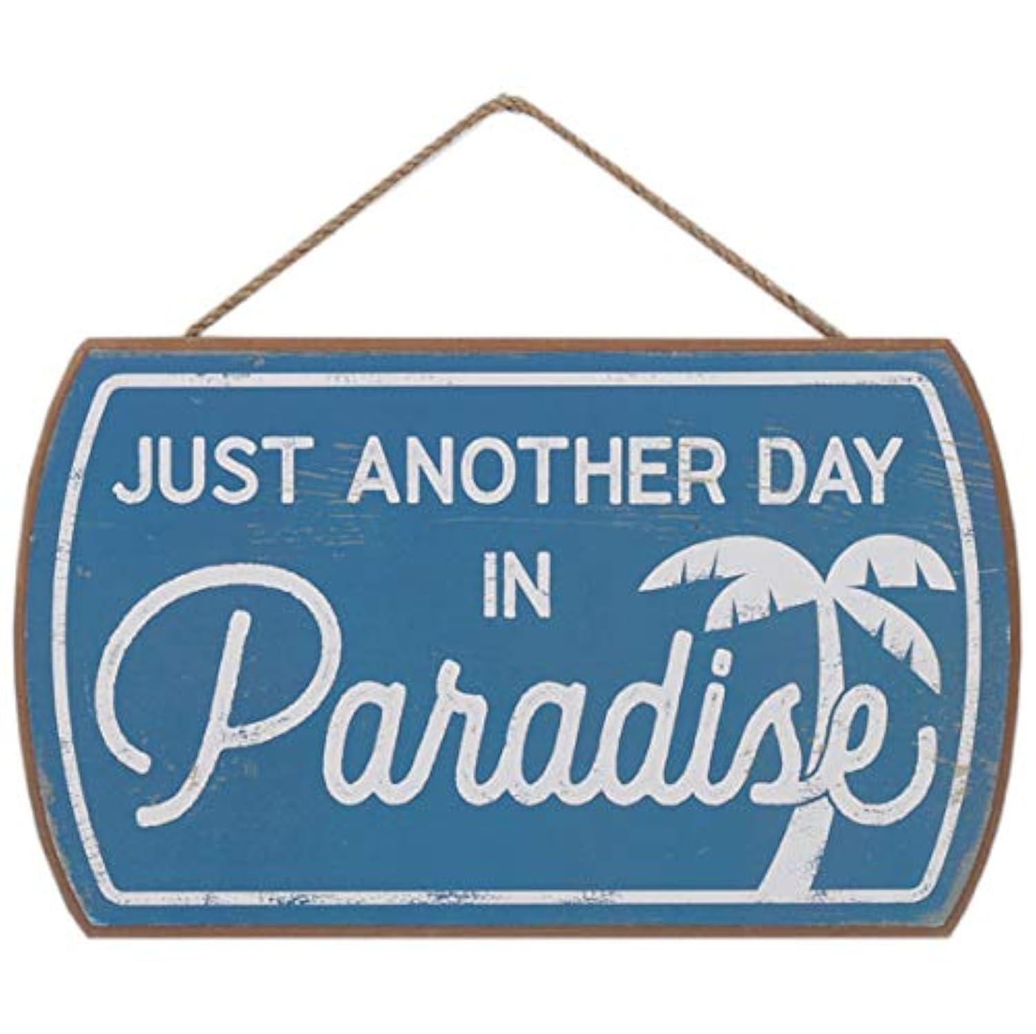 Open Road Brands Just Another Day in Paradise Hanging Wood Wall Decor