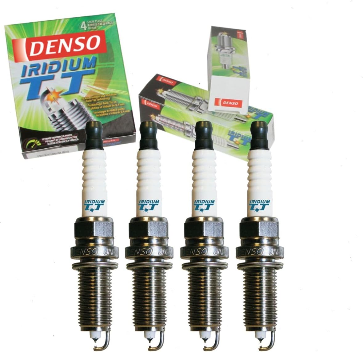 4 pc DENSO Iridium TT Spark Plugs compatible with Honda CR-V 2.4L L4 2015-2016