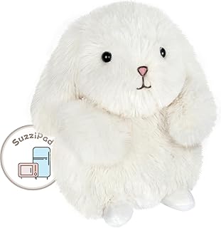 Bunny Stuffed Animal, Microwavable Heating pad for Anxiety Relief, Rabbit Plush for Bedtime, Cuddle, Companion, Warmer plushies, Stress Relief Packages for Women & Girls, Unscented, 8inch, 1.3 lbs