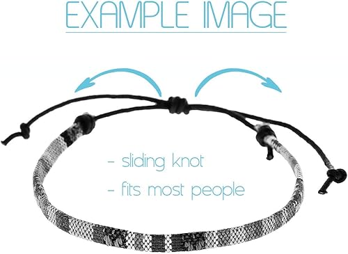 Miniatura 5 de Made by Nami Juego de 2 tobilleras estilo surfista, impermeables, ajustables, trenzadas, para mujeres y hombres, estilo bohemio para estilo étnico