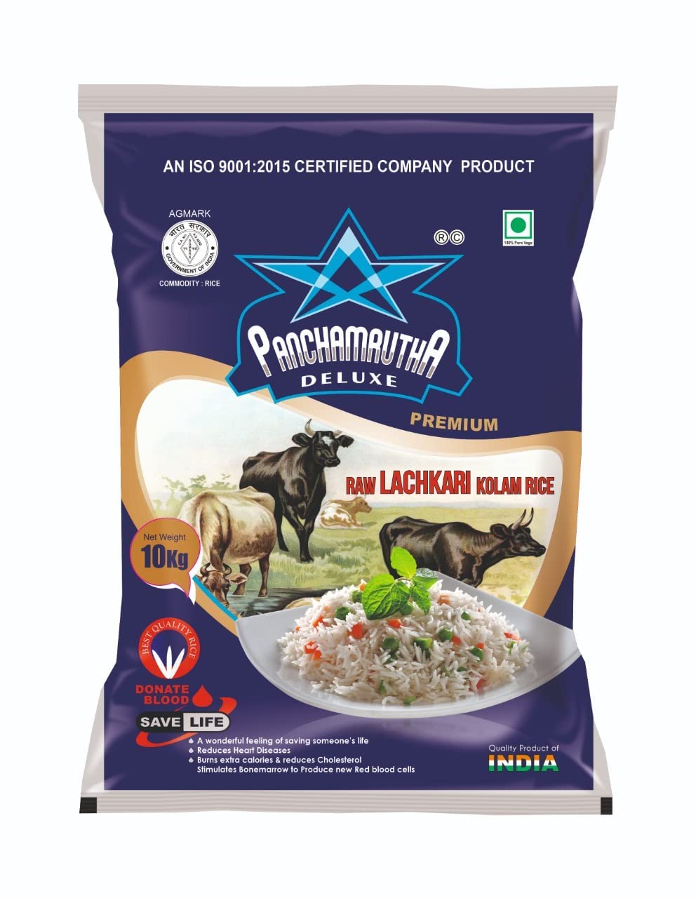 PANCHAMRUTHA DELUXE Raw Lachkari Rice 12 Months Old Natural Scented Suitable For Daily Cooking (10KG) (B0BXY37D4M) Amazon Price History, Amazon Price Tracker