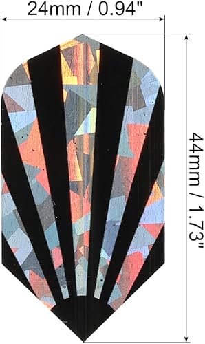 Miniatura 2 de PATIKIL Slim Dart Flights, paquete de 5 accesorios de dardos de diseño único PET para dardo de punta de acero y dardos de punta suave, color negro