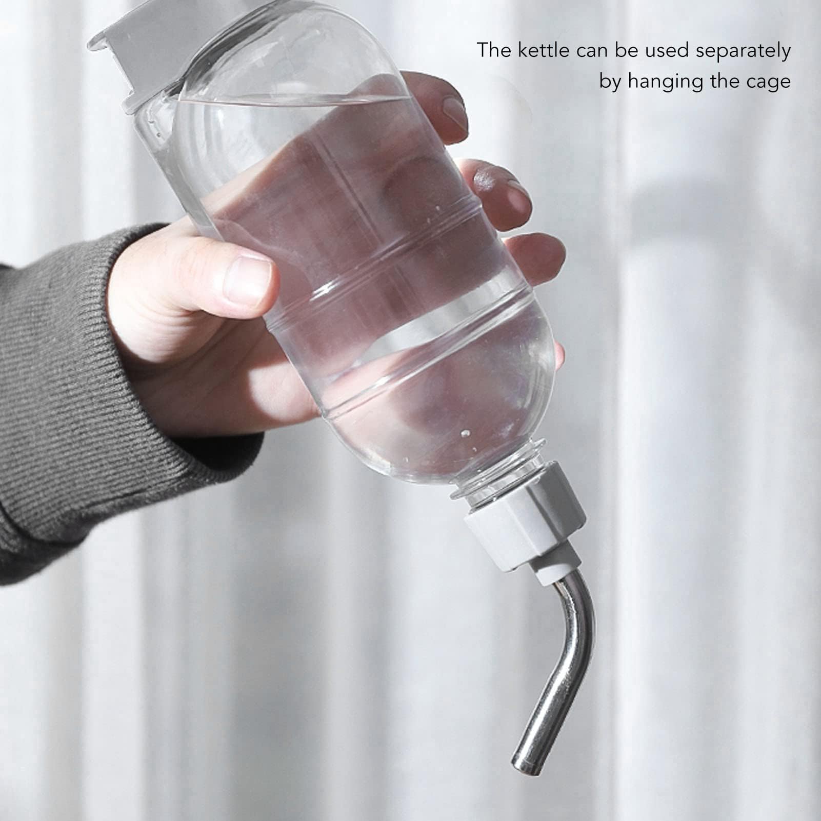 Dispensador de Agua de Pie para Mascotas, 500 ml, Altura Ajustable, Automático, Fuente para Perros y Gatos