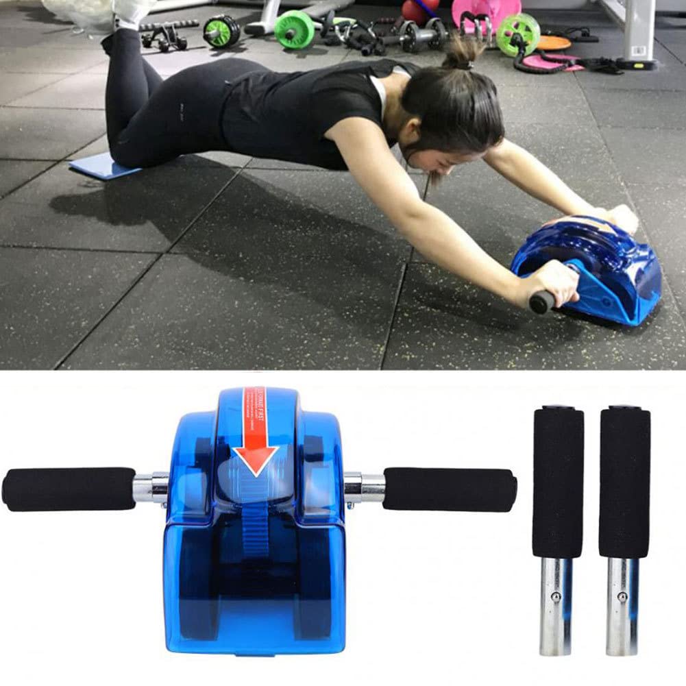 Rodillo abdominal para entrenamiento abdominal – Rodillo de entrenamiento para abdominales | Aparato de entrenamiento abdominal en casa con esterilla, controles deslizantes para entrenamiento de