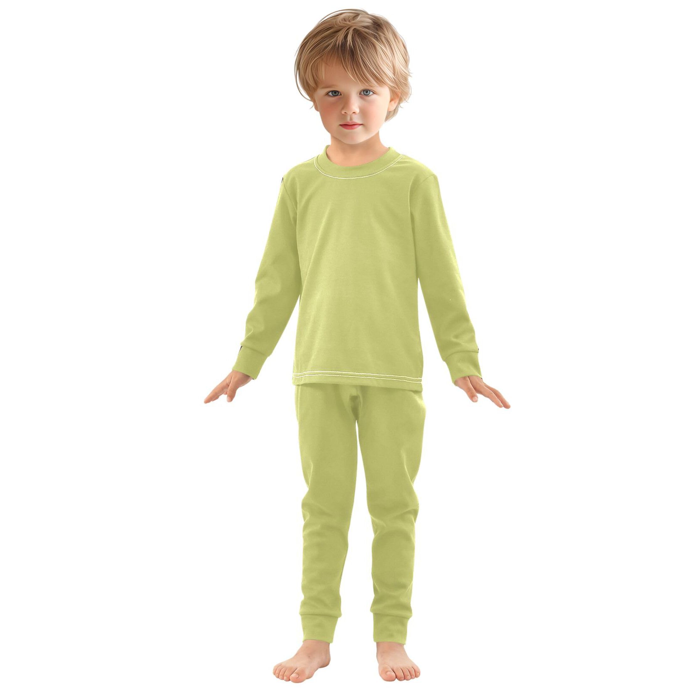 Fruit Green Long Sleeve Pajamas Set Sleepwear Jammies 2pcs Set Pjs Fruit Green