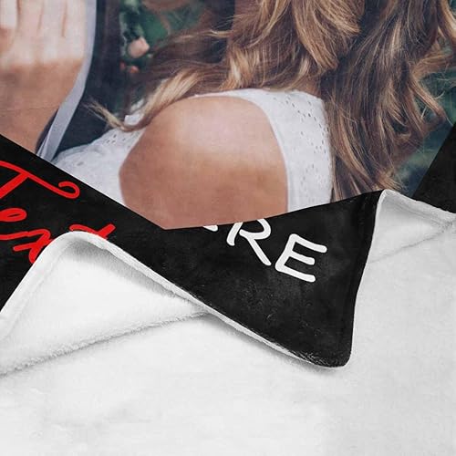 Miniatura 7 de YESCUSTOM Manta de fotos personalizada con tus fotos y textos, fabricada en Estados Unidos, regalo para esposas amigas para vacaciones, cumpleaños,