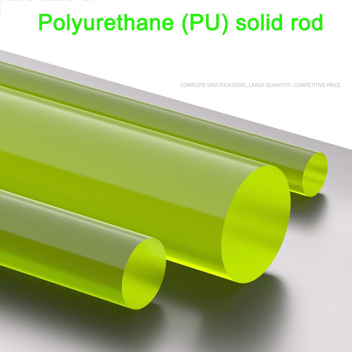Barra Poliuretano 70-95mm Giallo Trasparente Elastico Smorzamento Vibrazioni Durezza Shore 80A per Industria, Prototipazione E DIY,90mm x 500mm