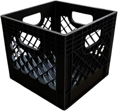 Mini Storage Crate, Desk Organizer, Multiple Colors available, Plastic Milk Crates for Office and Toys black 3 inch crates