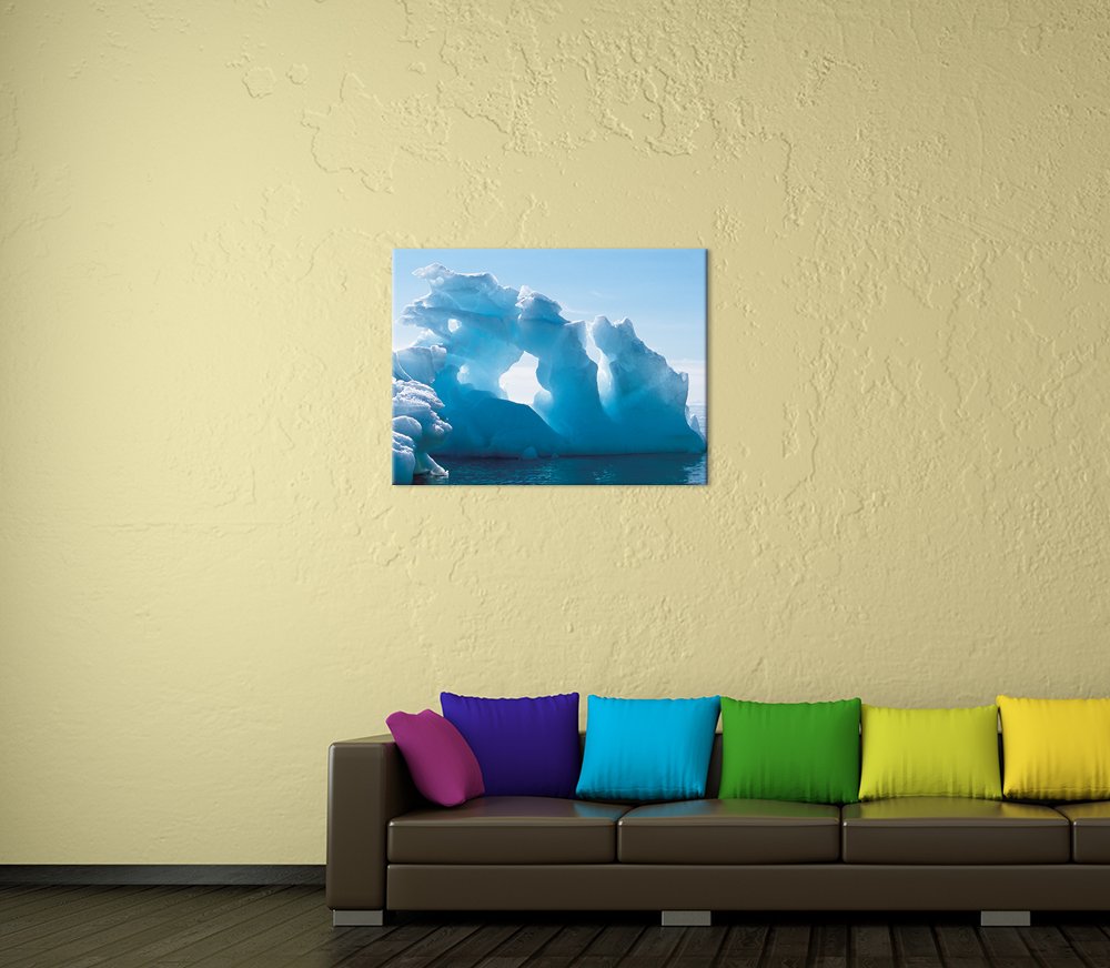 Bilderdepot24 Immagine su tela La formazione di ghiaccio - 120x90 cm - incorniciato direttamente dal produttore, intelaiata e pronta da appendere