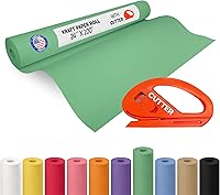 Vista 65 de Rollo de papel kraft amarillo de 36" x 1200" (100 pies) con cortador - Papel de regalo hecho en EE. UU. para embalaje, mudanza, envío