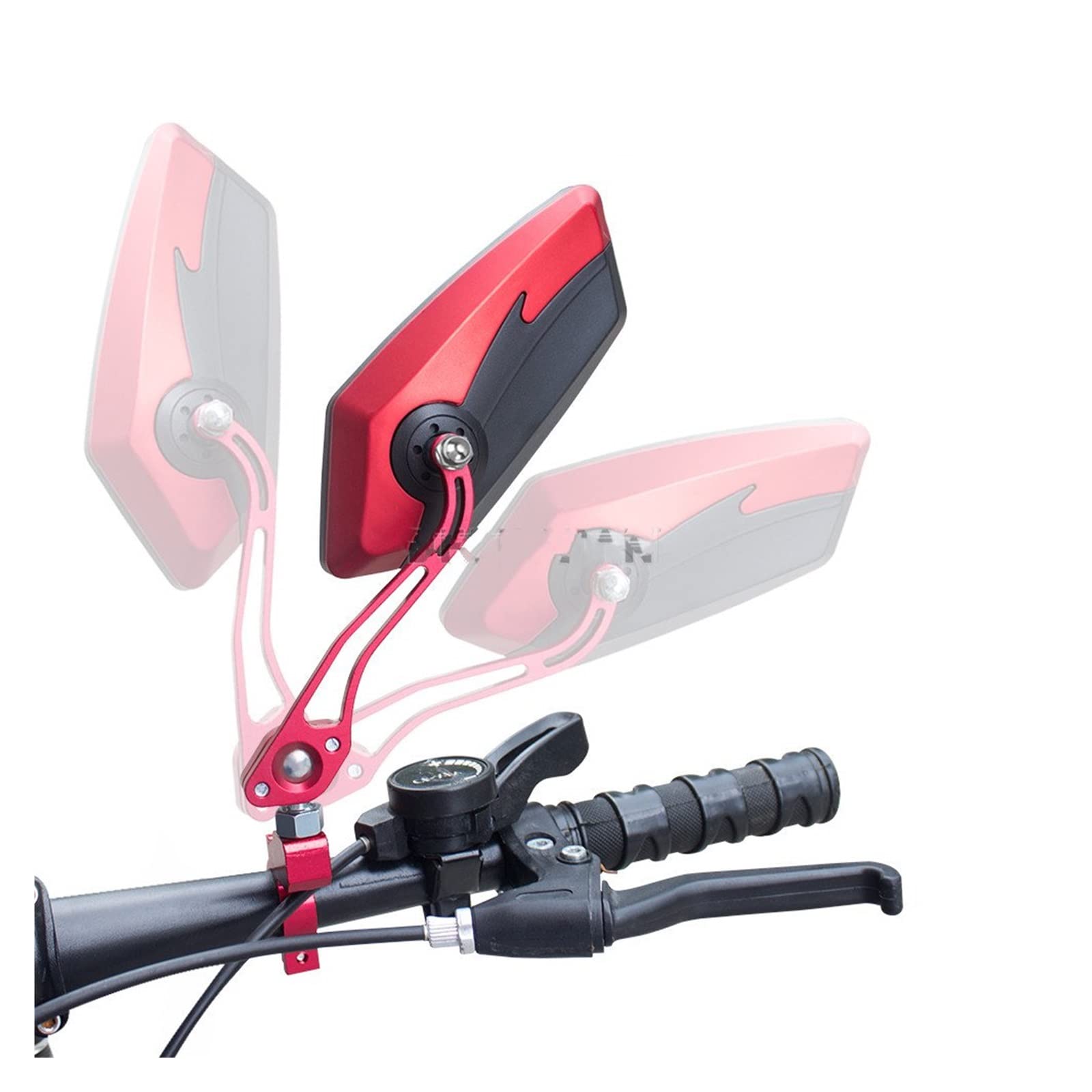 Rückspiegel, 2 Stück, Glaslinse, 7/8 Zoll, 22 mm, Fahrradspiegel, Lenker, Mountainbike-Spiegel, verstellbar, drehbar, Fahrradrückspiegel. Rückspiegel (3)