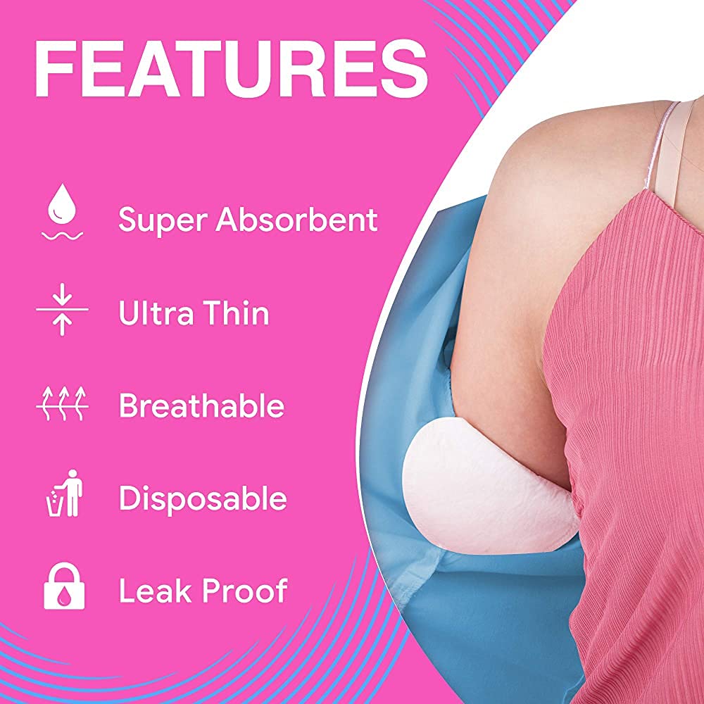 Unequetrend Underarm Sweat Pads - Disposable Armpit Sweat Pads To Fight Hyperhidrosis And Excessive Sweating For Women And Men - Non Visible Dress Shields/Guard Provides Armpit Protection (30) 1