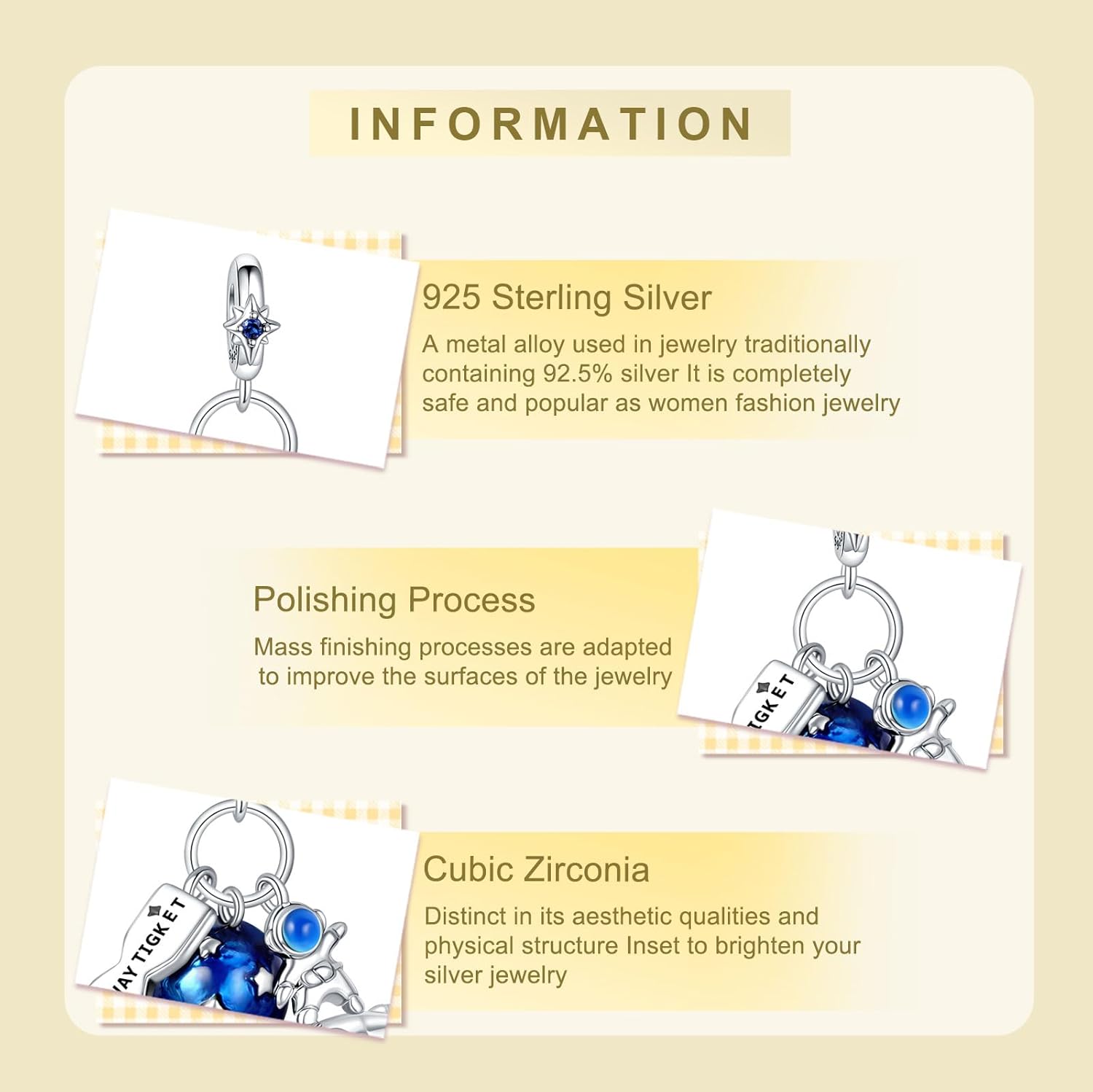 Charms Beads 925 Sterling Silver Animal Leaf Flower Travel Friend Heart Dangle Pendant with 5A Cubic fits for Charms Bracelets for Woman Valentine's Day Mother's Day Christmas Birthday Gift - Image 3